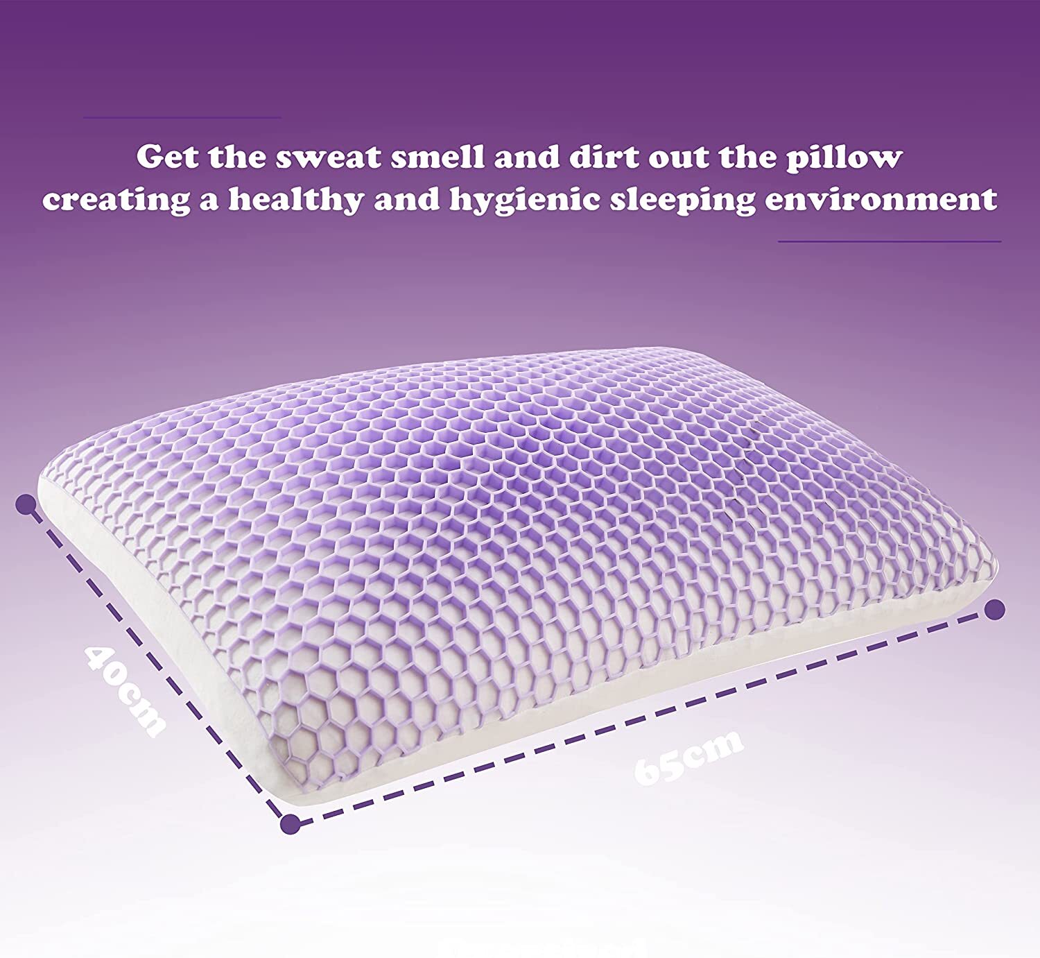 Purple Harmony Pillow Elastic Grid with Natural Latex Core with