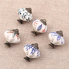 Pumpkin Ceramic Knob Pulls With Screw Kit Drawer Cabinet Hardware Handle Tool