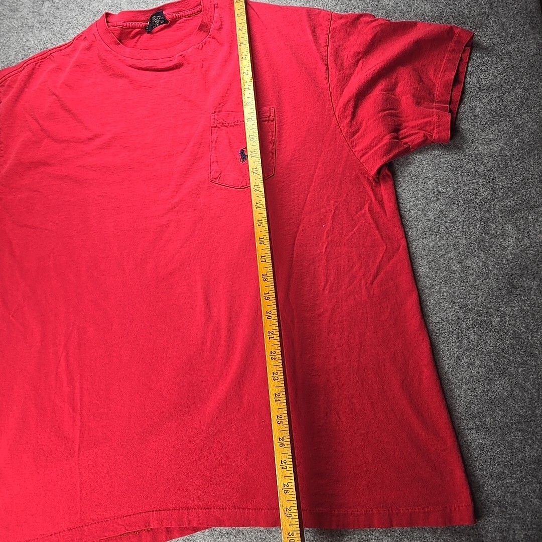 Polo Ralph Lauren maglietta uomo XL rosso tasca pony