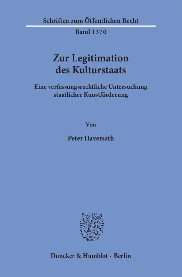 Thumbnail - Peter Haversath | Zur Legitimation Des Kulturstaats. | Taschenbuch |
