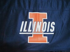Illini, University of Illinois theme/colored curtains, valance. Used.