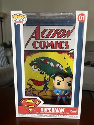 Funko Pop Comic Covers Superman #01 Action Comics DC Minor Corner Damage
