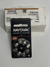 80 RAYOVAC LOUD N CLEAR 312 HEARING AID BATTERIES 312LC-8A 10/2026 10-8 PACKS
