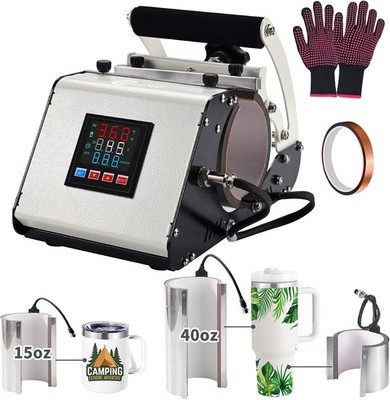 ColorSub 40oz Tumbler Mug Heat Press 3 in 1 Sublimation