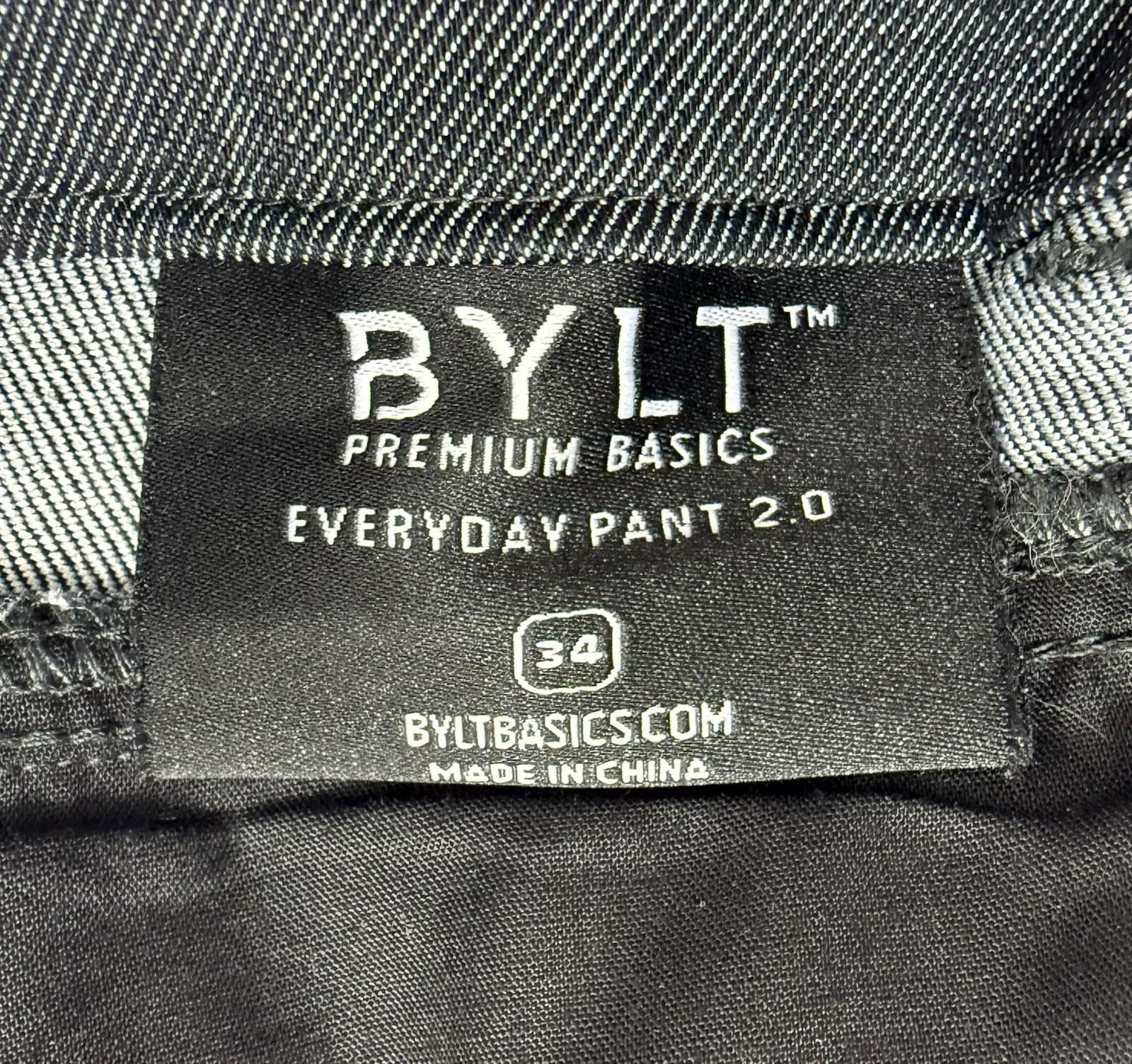 Bylt Tech Denim Everyday Pant 2.0 Denim Stretch Chino Indigo Size 34x31