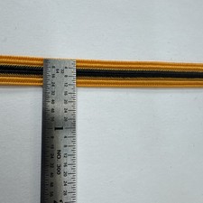 Rice Braid-3/8โ Yellow With Dark Navy Center Stripe Braid. 70 Yards. Made In USA