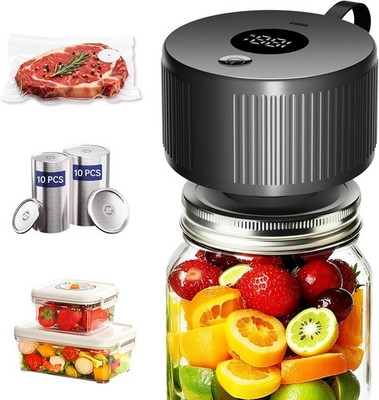 Electric Mason Jar Vacuum Sealer Kit 3-in-1 Handheld Automatic Canning Machine
