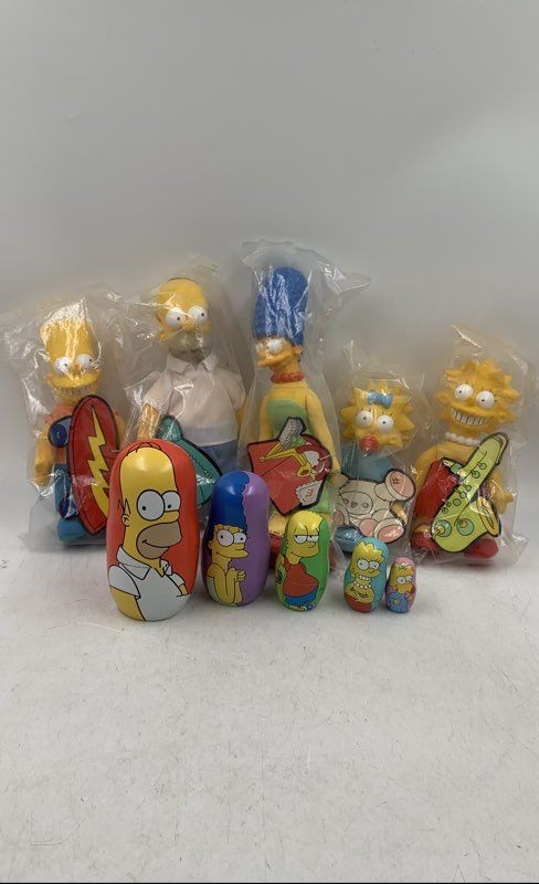 Assorted Multicolor Dressed The Simpsons Nesting Dolls Toys Mixed Lot