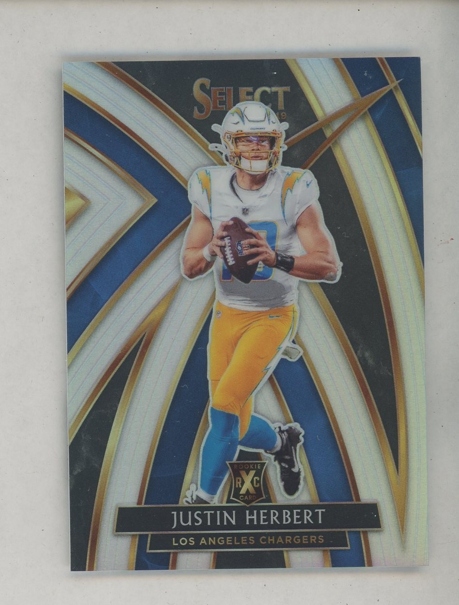 2019 Select Silver Prizm XRC #303 Justin Herbert Chargers RC Rookie
