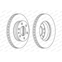 Ferodo 2X Bremsscheibe Vorne Ø300Mm BelüFtet FüR Mercedes-Benz Sprinter 35-T
