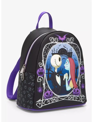 RARE Loungefly Nightmare Before Christmas Backpack - Gray Multicolor Halloween Loungefly Exclusive Zero Sequin Glow Mini Backpack Nightmare  main image 4