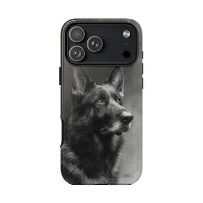 For iPhone / Galaxy / Pixel | Phone Ink Case - German Shepherd Dog Gray