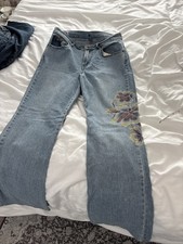 Z CAVARICCI VINTAGE WOMEN'S Bootcut JEANS Beaded Embroidered