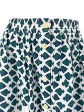 Vintage 80s 90s IKAT Style Fish Novelty Print Midi Hippie Summer Skirt sm/med