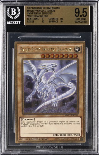 2017 YU-GI-OH! THE DARK SIDE OF DIMENSIONS BLUE-EYES WHITE DRAGON BGS 9.5
