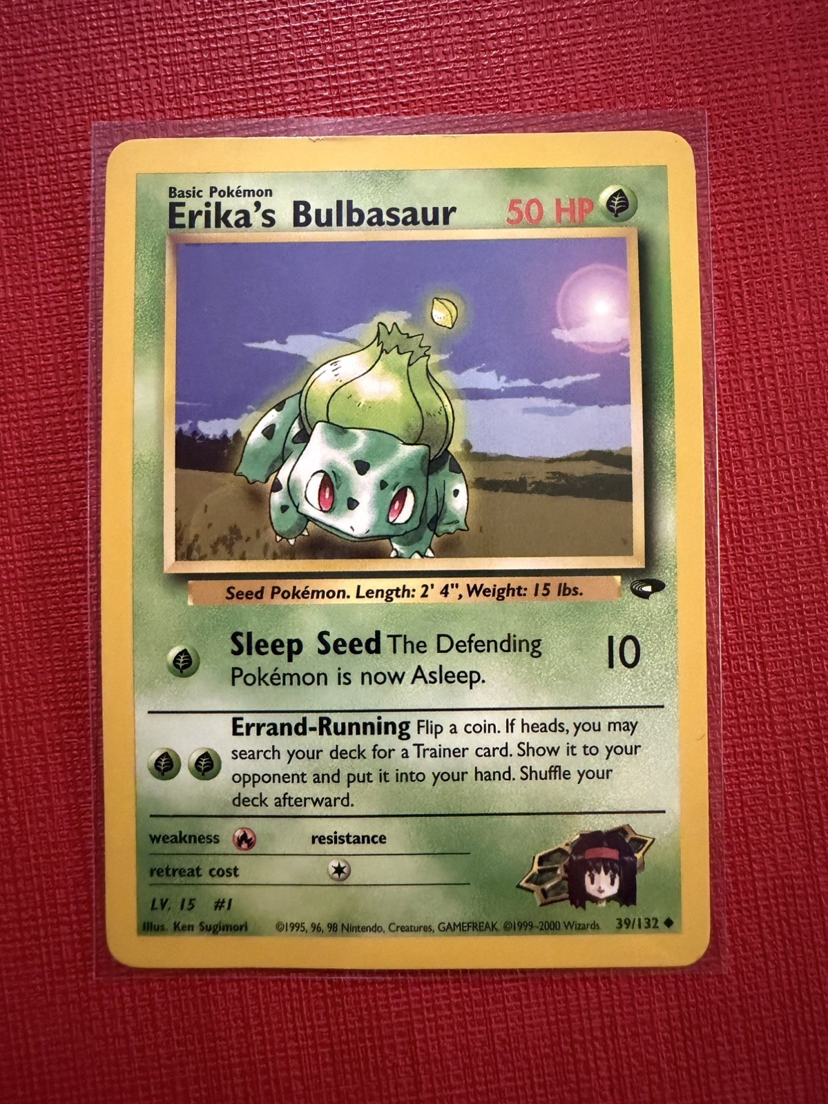 Pokemon Erika's Bulbasaur 39/132 Uncommon Gym Challenge Vintage Rare NEAR MINT