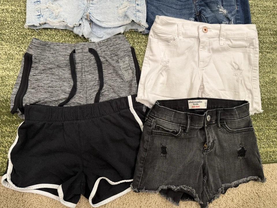 Pantalones Cortos Mixtos Talla 00 ABERCROMBIE American Eagle Aeropostale Verano Cintura Alta Foto 3 de 3