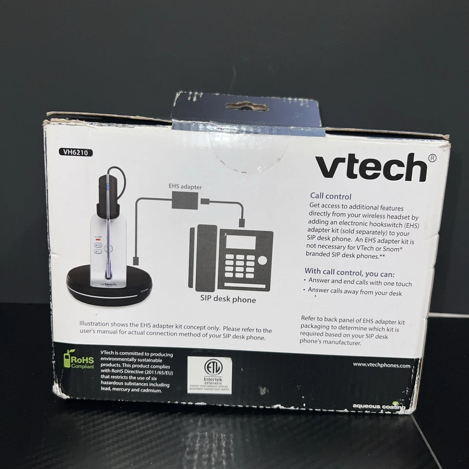 VTech VH6210 Softphone Convertible DECT Office Wireless Headset • OPEN BOX - Image 3 of 4