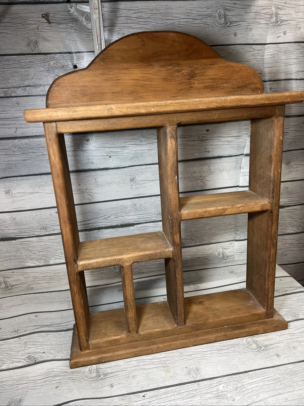 Vintage Wooden Wall Or Table Top Spice Rack Kitchen Shelves Trinket Grandmacore
