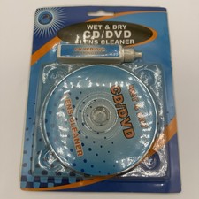 Wet & Dry CD/DVD CD-ROM Laser Lens Cleaner Disc Laser Lens Cleaning Kit w/ Fluid