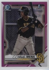 2021 Bowman Chrome Prospects Fuchsia Refractor 11/199 Ismael Mena #BCP-36 b7z