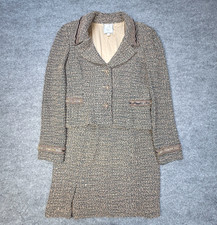 Vintage St. John Couture SKirt Suit Set Women's 8 6 Textured Knit
