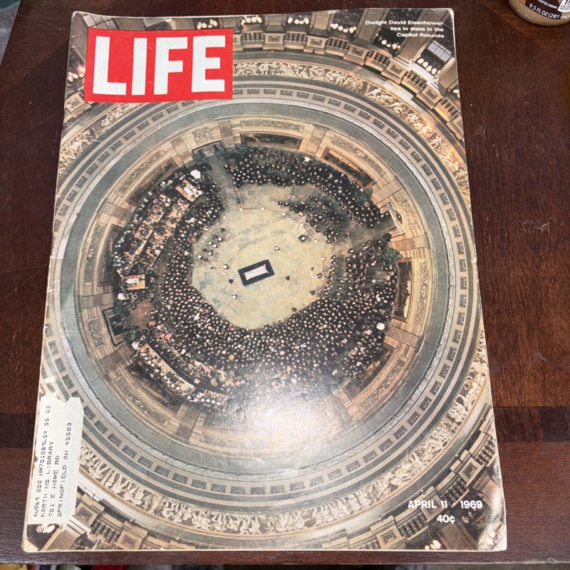Life Magazine, April 11, 1969, Dwight David Eisenhower Lies, Capitol Rotunda