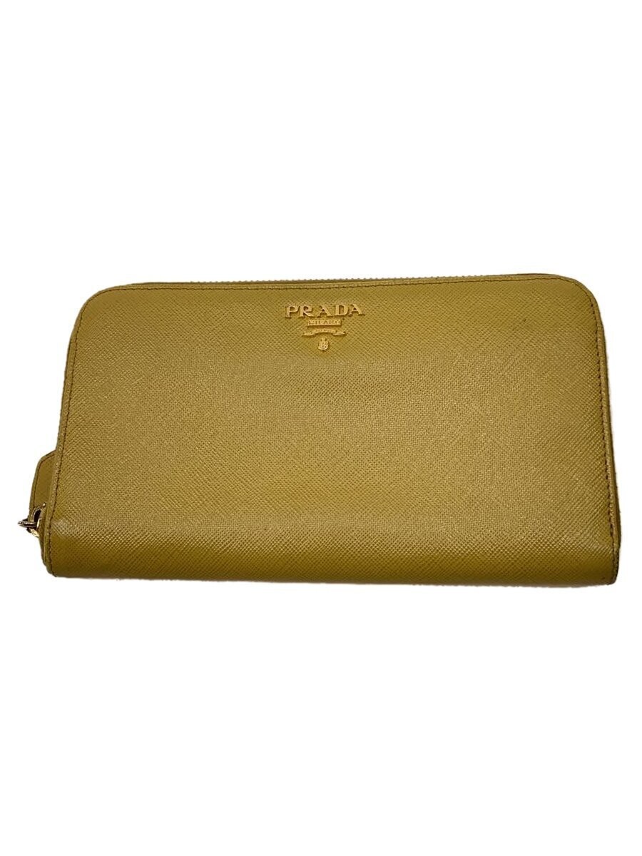 Prada Yellow Leather Long Wallet for Women