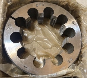 DTC 2-3/8 12 HS Adjustable Round Split Die 