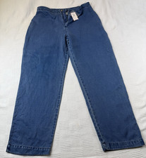 NWT Chico's Design Pull Straight Pants XL (3) Blue Elastic Waist Tencel USA Made