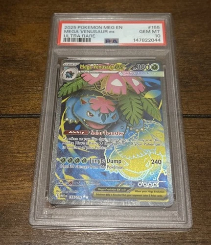 2025 POKEMON MEG EN-MEGA EVOLUTION ULTRA RARE #155 MEGA VENUSAUR EX PSA 10