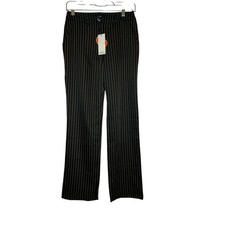 NWT Cider Pinstripe Straight Leg Rhinestone Button Pants Size XS