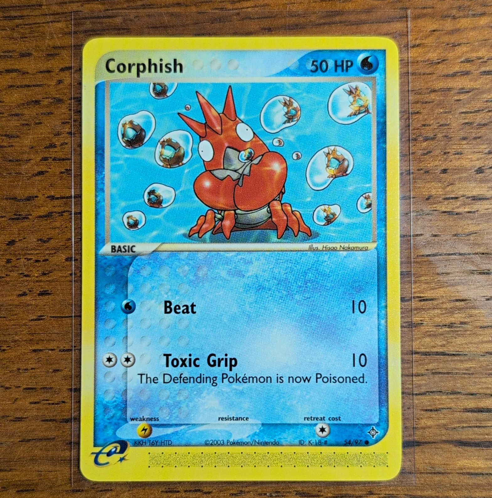 Pokemon TCG - Corphish 54/97 EX Dragon 50 HP Common Regular English 2003