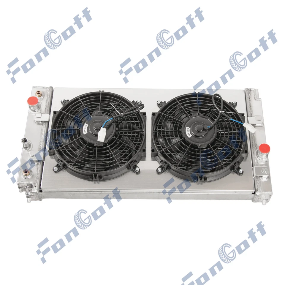 3ROW Radiator Shroud Fan Fit 1997-2005 Chevy Malibu Pontiac Grand Am Oldsmobile Foto 4 de 4