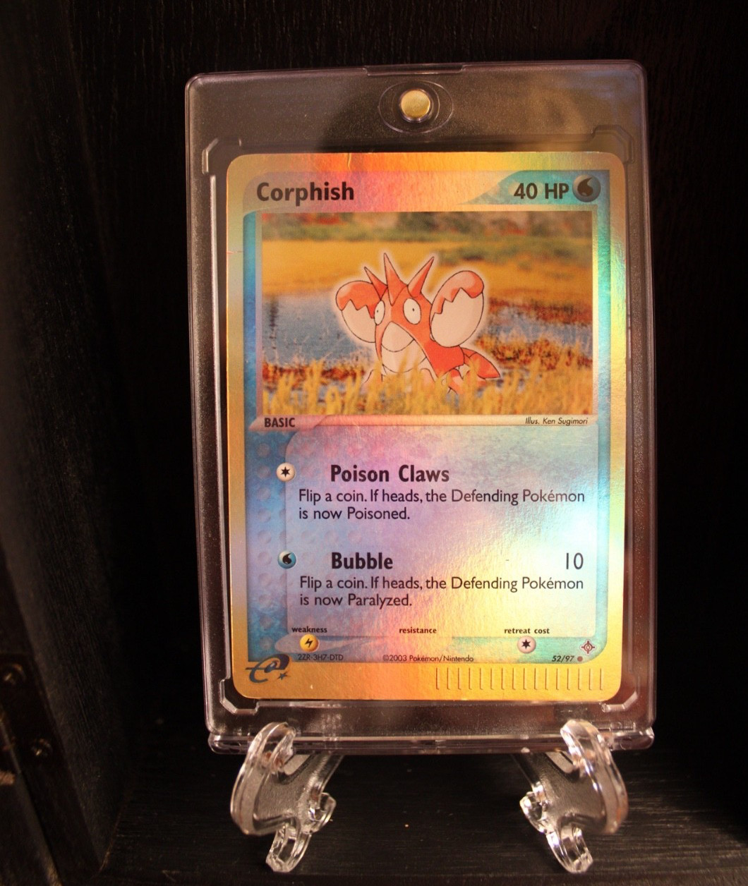 Pokemon TCG Corphish 52/97 EX Dragon Reverse Holo