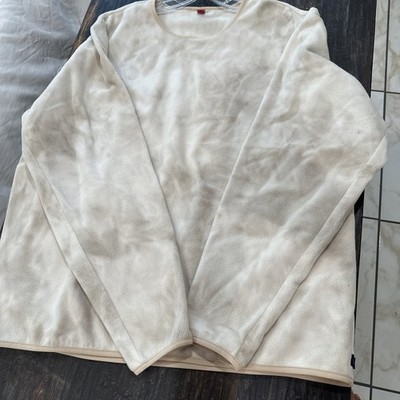 Lululemon Sweatshirt Crew Women s Large Cream Lab Fleece Pullover Tie Dye