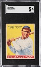 1933 GOUDEY #53 BABE RUTH SGC 5