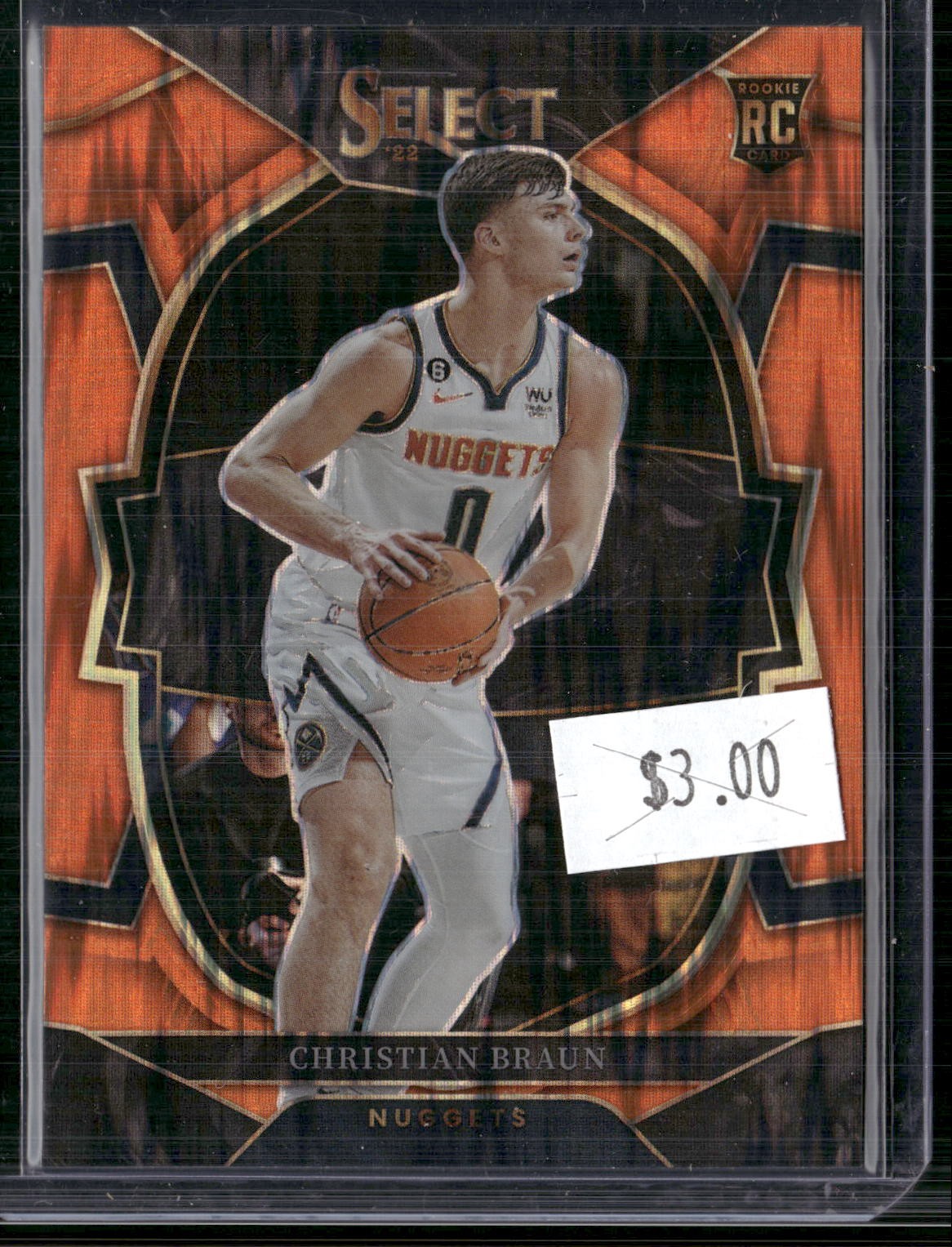 2022-23 Panini Select #85 Christian Braun Orange Flash Prizms