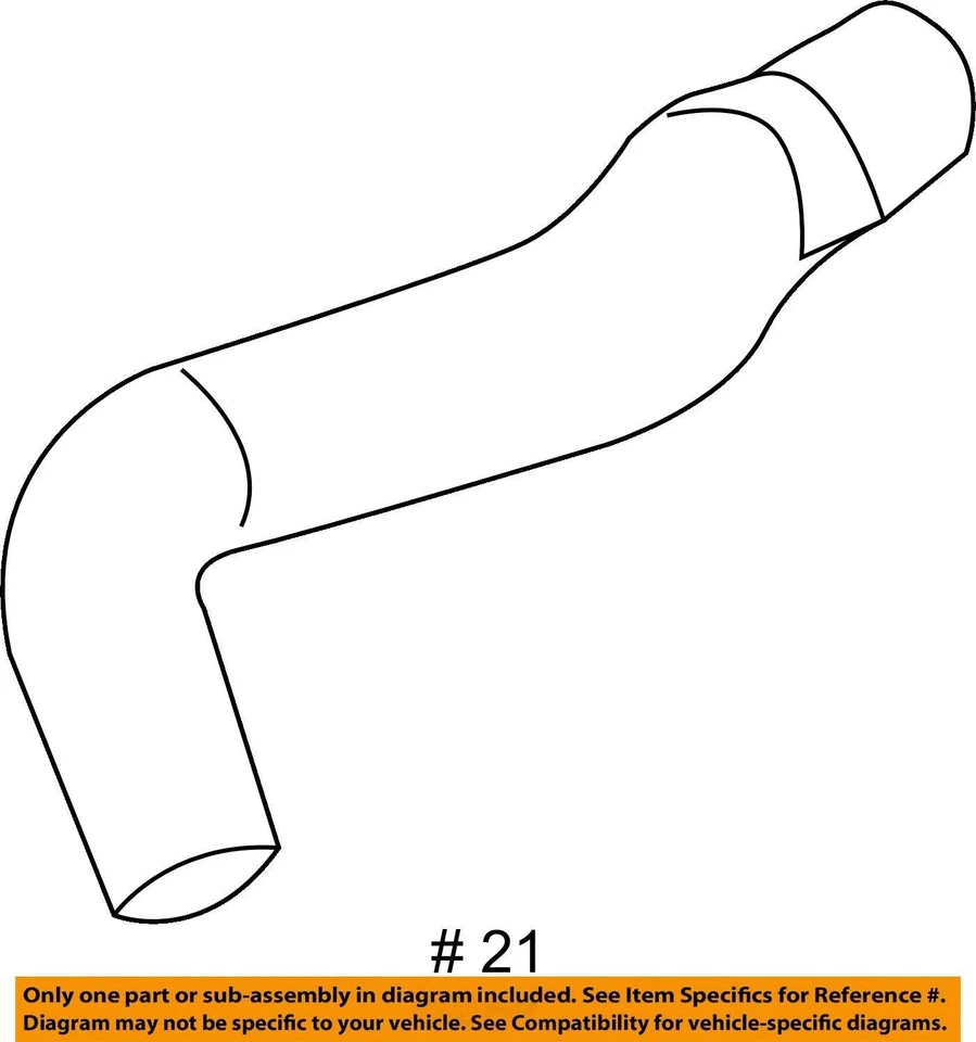 ПОДХОДИТ ДЛЯ 2008-2010 CHEVROLET КОБАЛЬТОВЫЙ ШЛАНГ RAD OTLT RR 25793829 - НОВЫЙ OEM 25793829 - Изображение 4 из 4