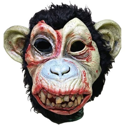 Costume Cosplay Zombie Chimp Monkey Mask Adult Unisex Full Head Pullover 
