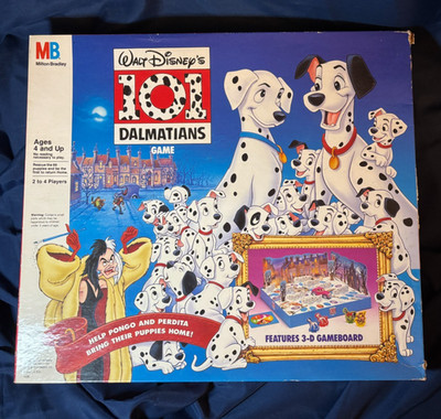 Vintage 1991 Walt Disney's 101 Dalmatians 3-D Board Game Complete