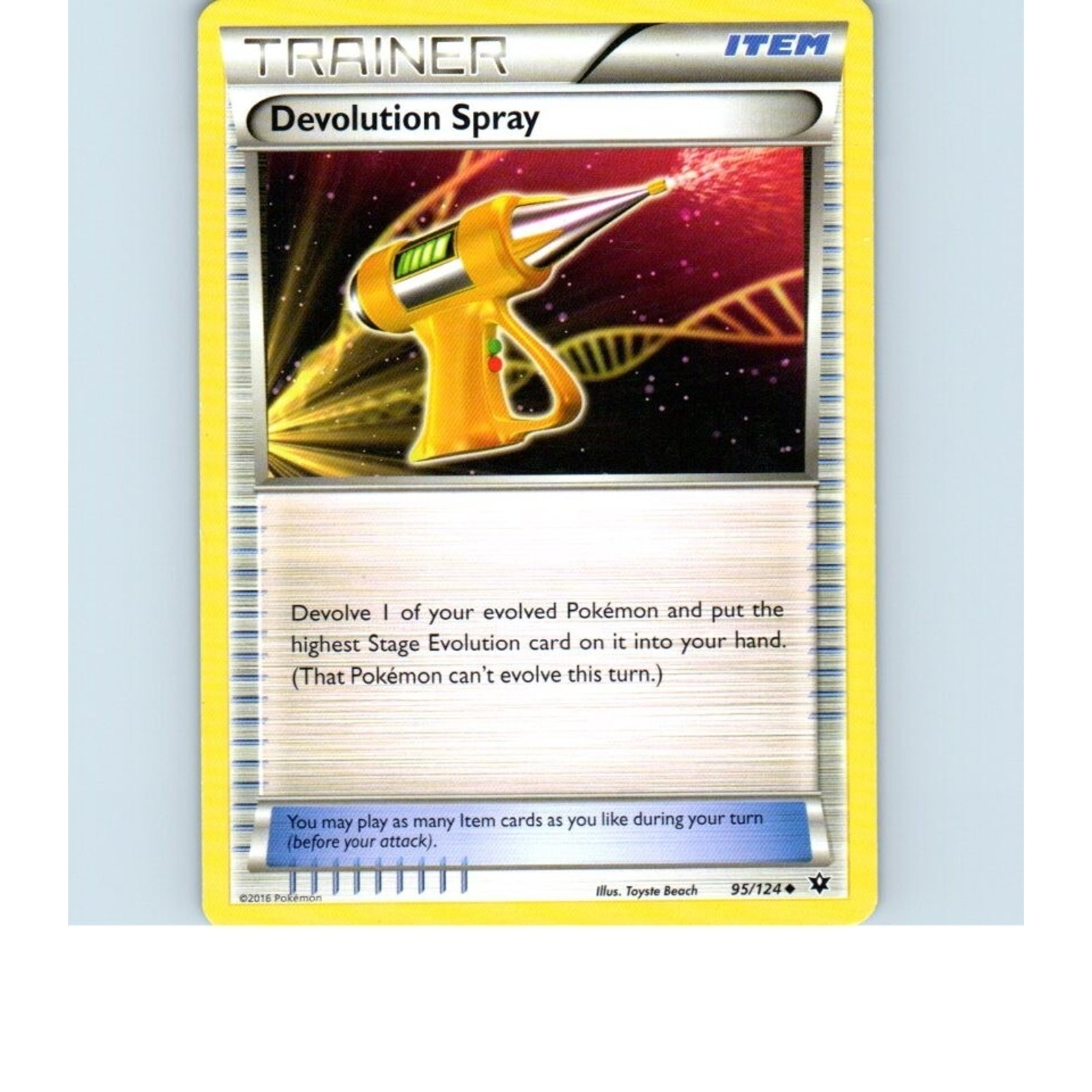 2016 Trainer Devolution Spray 95/124 Pokemon Card