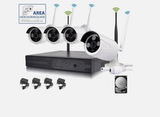 KIT VIDEOSORVEGLIANZA WIRELESS CON HD 500 GB FULL HD IP 4 TELECAMERE 2 MPX WIFI