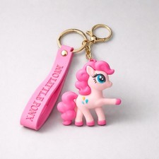 My Little Pony Pinkie Pie Keychain Wristlet Bag Charm Large 3D Silicone NEW