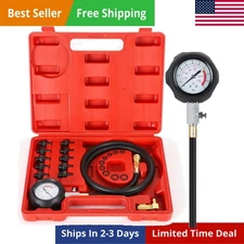 Oil Pressure Tester Kit, Pressure Gauge Kit, 0-140 PSI, Fuel System, Mechanic...