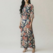 PFEIFFER Dress Size Medium M 12 / US 8 Floral Print Maxi High Split Party