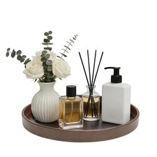 2 Pack 10" Bathroom and Vanity Tray, ABS Bathroom Counter Organizer, Coffee T...