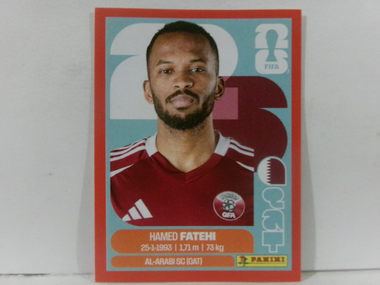 2026 Panini FIFA World Cup Sticker Hamed Fatehi Red Parallel Qatar