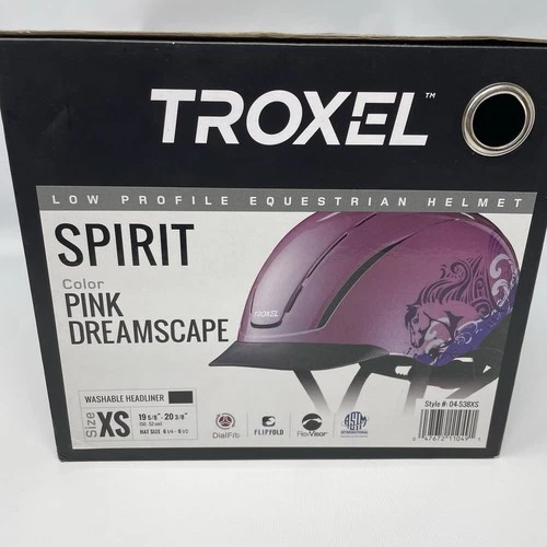 Troxel Spirit Pink Dreamscape Low Profile Equestrian Helmet Size XS 04-538XS