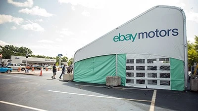The eBay Motors pop-up garage at the Woodward Dream Cruise.